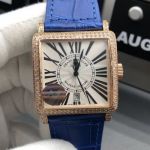 AJ Factory  Franck Muller Master Square Roman Marks Dial 36mm Quartz Diamond Bezel Watch